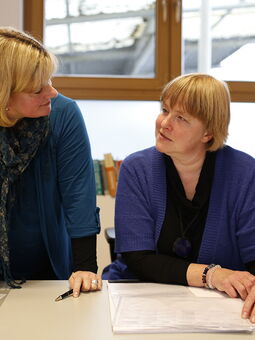 Zwei BSVH-Mitarbeiterinnen im Gespräch